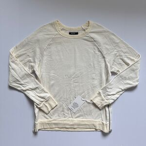 Michael Lauren Cream Oat Long Sleeve Zipper Side Sweater Size Small NWT